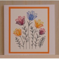  Greeting cards-Embroidered cardstock.